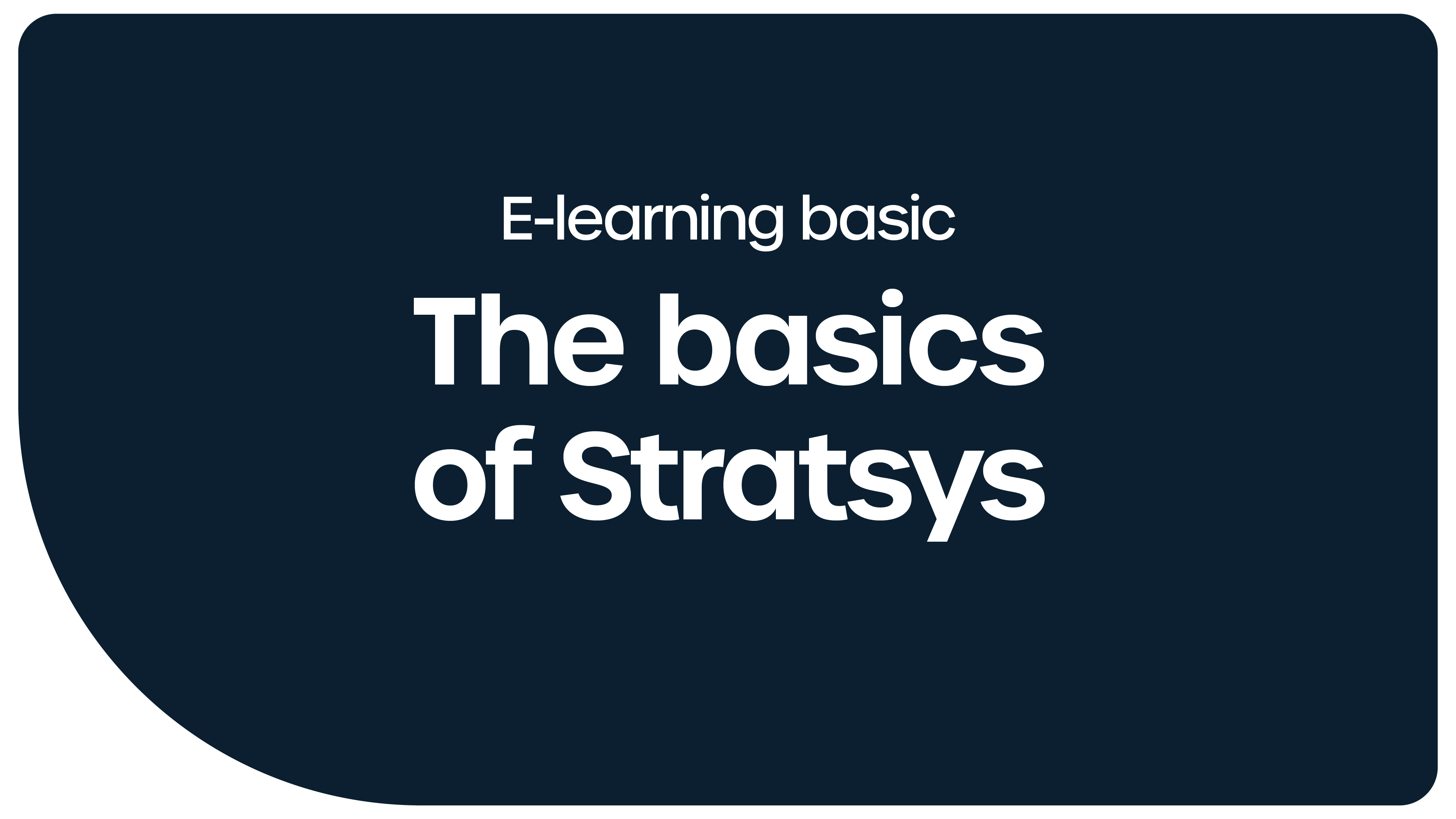 Elearning Basic Stratsys